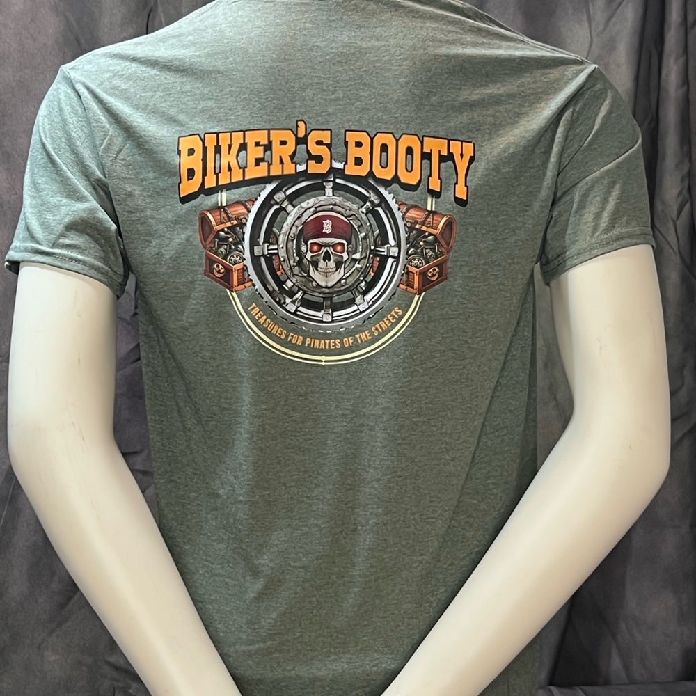Biker's Booty w/biker treasure Green T-Shirt